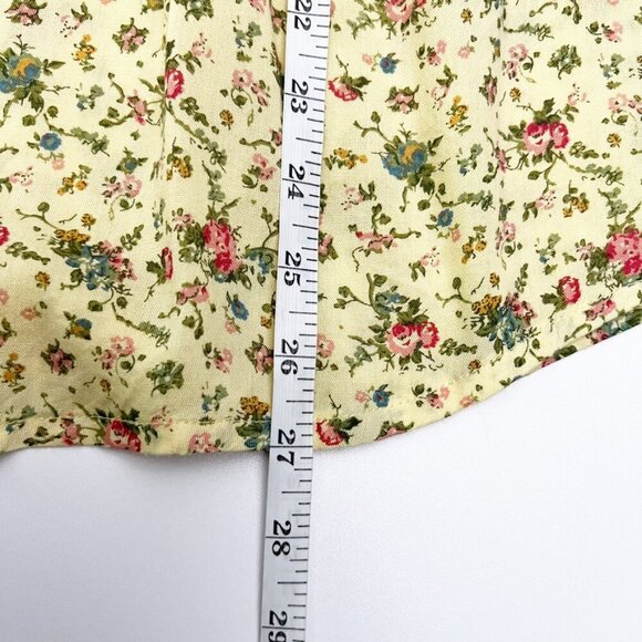 Vintage DCC Missy Crocheted Trim Micro Floral Print Camisole Tank Top Size M - Picture 8 of 10